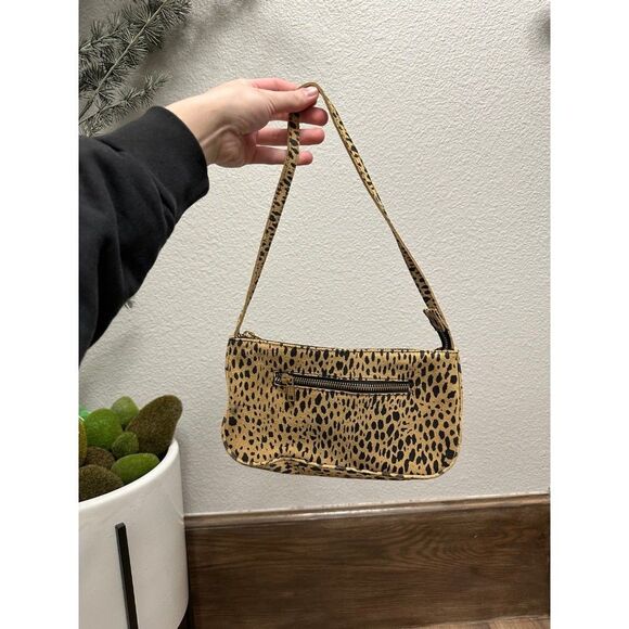 Brandy Melville Handbags - Brandy Meville Suede Animal Print Small Shoulder Bag